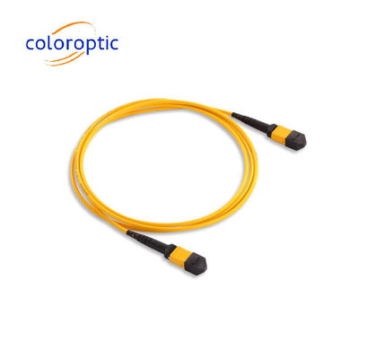 MTP / MPO Cable a fibra ottica gialla per applicazioni 40G / 100G