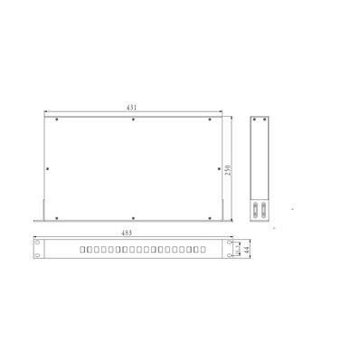 24 canali DWDM Multiplexer ottico passivo / Demultiplexer 1RU Rack