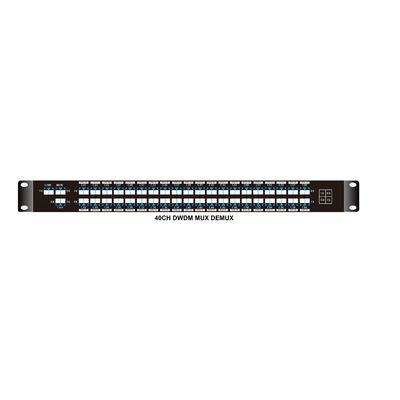 Dual Fiber WDM 40CH C21-C60 Dwdm Mux Demux passivo con porta 1310nm