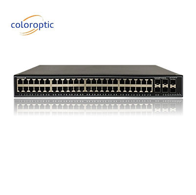48 porte Gigabit Poe Switch QoS 10/100/1000M POE, 6*10GE Porti SFP+