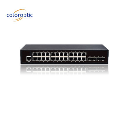 3 strato 24 porte Core Network Switch 10/100/1000M 4*GE SFP Ethernet Uplink