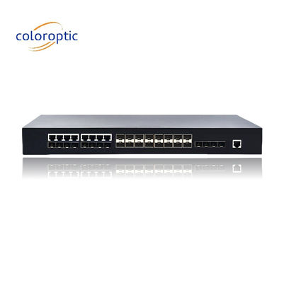 2 commutatori Poe di livello con 16 porte SFP 8 COMBO 4 10GE supportano la commutazione della velocità del filo