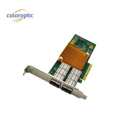 Carte di rete Pcie a doppia porta 25G NIC ottica Adapter bus host PCI Express 2.0