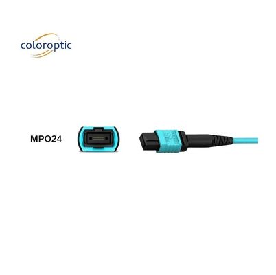 12 Core MPO Patch Cord Modalità fibra OM3 G652D Durabilità oltre 1000 volte