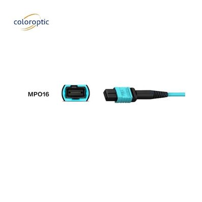 Cordo di patch MPO di grado di fibra G652D con lucidatura del connettore PC della giacca Aqua