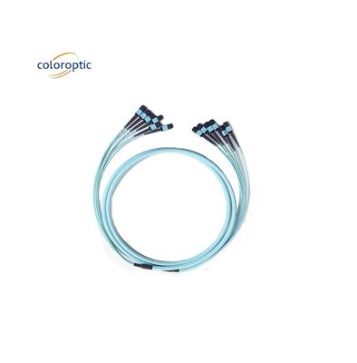 12 Core MPO Patch Cord Modalità fibra OM3 G652D Durabilità oltre 1000 volte