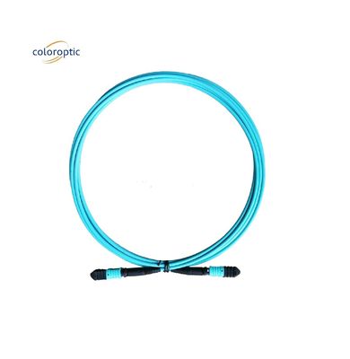 Cordo di patch MPO di grado di fibra G652D con lucidatura del connettore PC della giacca Aqua