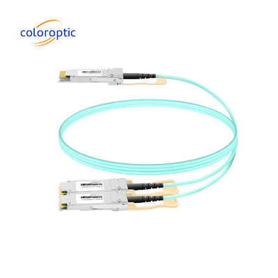 3m AOC DAC Cable 10Gbps 800G OSFP a 2*400G QSFP112 collegamenti