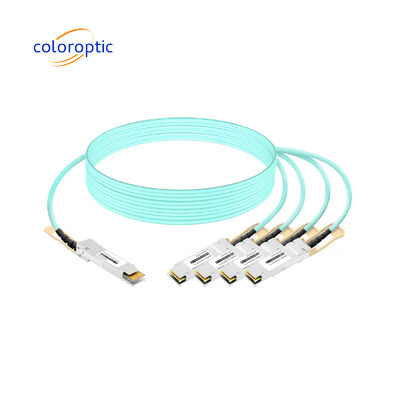 AOC Ethernet Fibre Optic Breakout Cable 400G QSFP-DD a 4*100G QSFP28