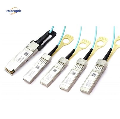 InfiniBand e Ethernet cavo ottico attivo 100G QSFP28 Breakout a 4xSFP28 AOC