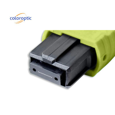 Multi fibre MPO Patch Cord PVC Jacket 12 Core OM5 Femminile a Femminile connettore PC lucidatura