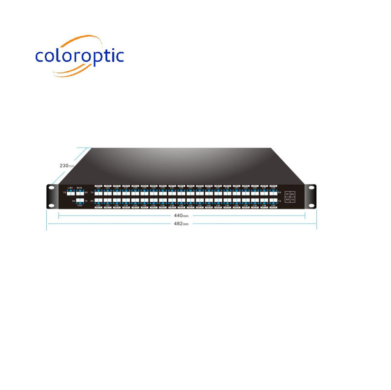 Dual Fiber WDM 40CH C21-C60 Dwdm Mux Demux passivo con porta 1310nm