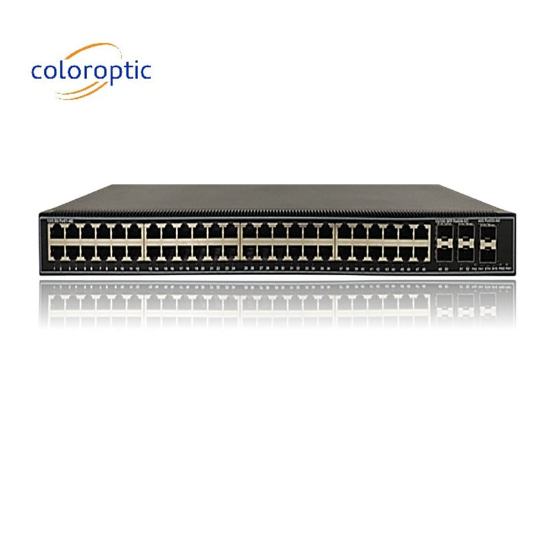 48 porte Gigabit Poe Switch QoS 10/100/1000M POE, 6*10GE Porti SFP+