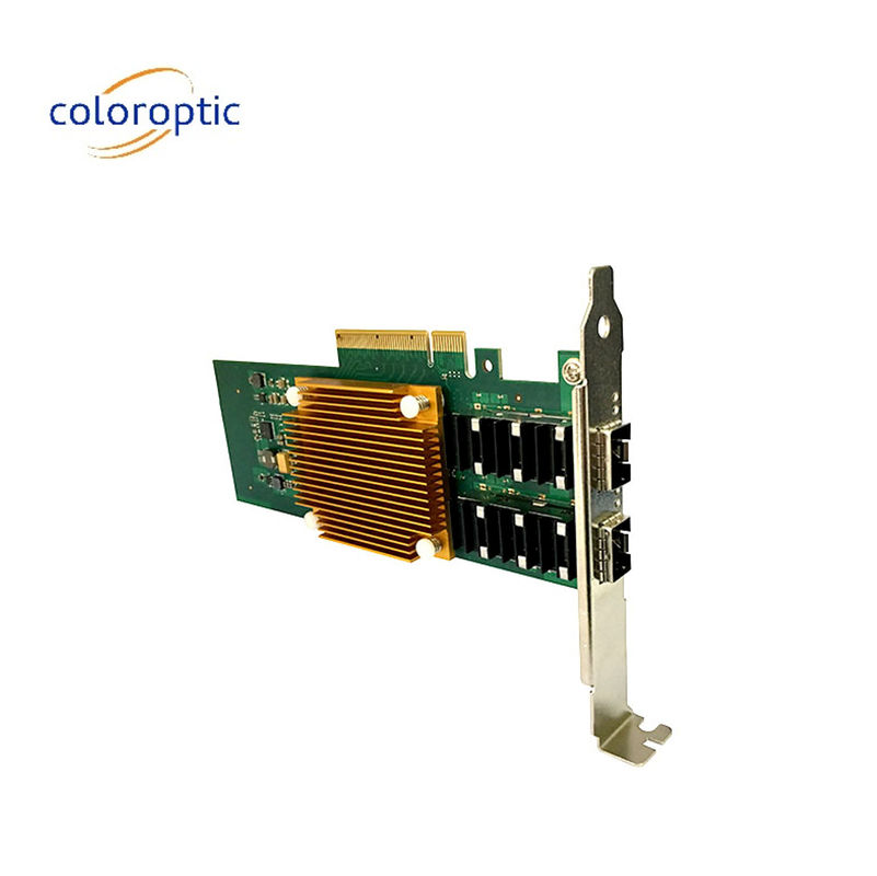 Carte di rete Pcie a doppia porta 25G NIC ottica Adapter bus host PCI Express 2.0
