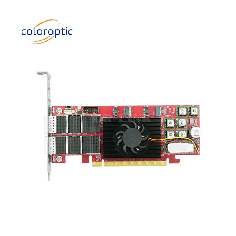 PCIe X16 100G QSFP28 Ethernet Smart Card doppia porta Xilinx Ultrascale+ 16nm Basato
