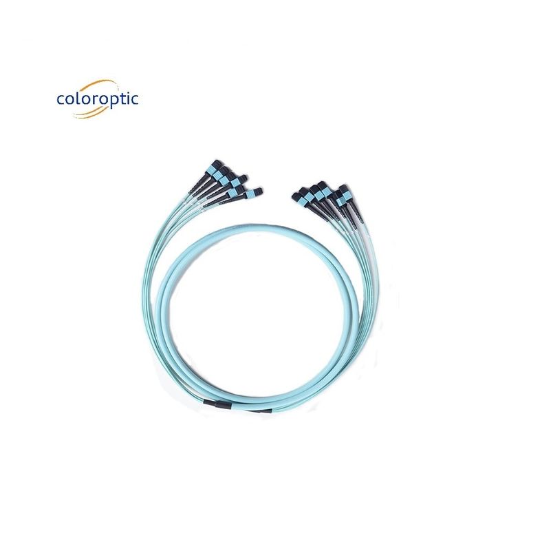 12 Core MPO Patch Cord Modalità fibra OM3 G652D Durabilità oltre 1000 volte