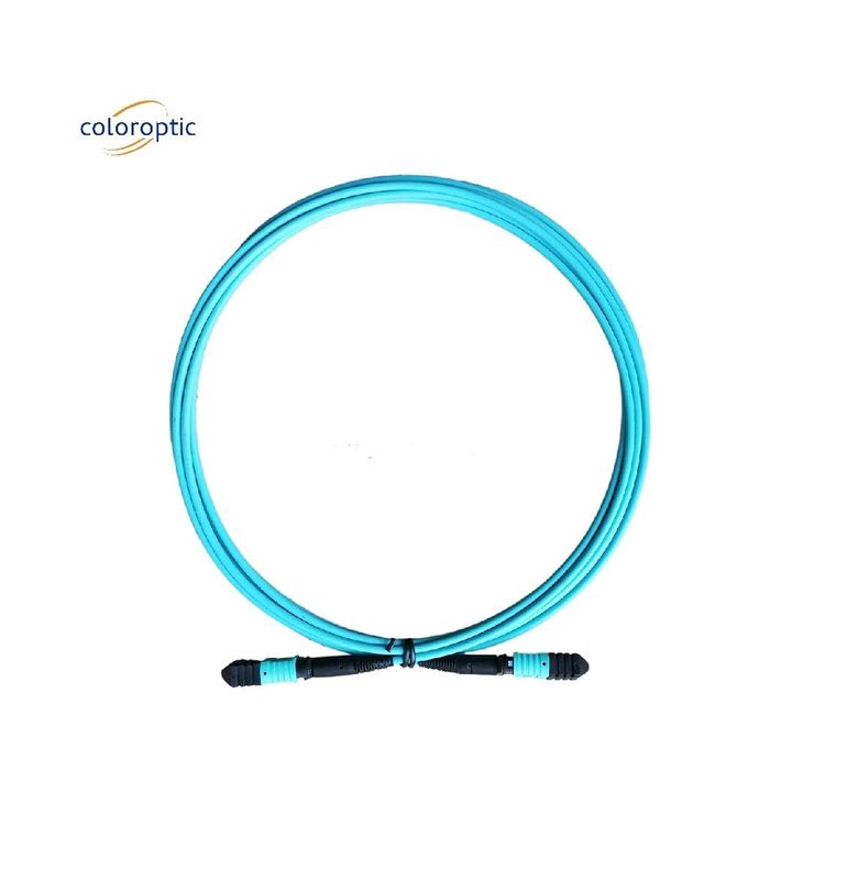 Cordo di patch MPO di grado di fibra G652D con lucidatura del connettore PC della giacca Aqua