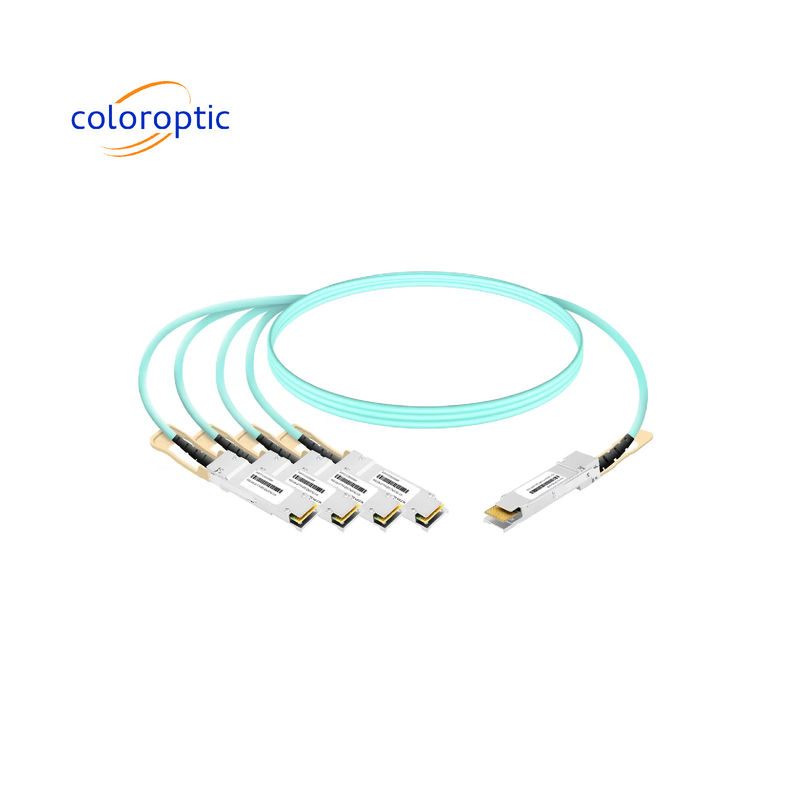 Cavo DAC in lega di alluminio AOC da 40G QSFP+ a 4 x10G SFP+ per collegamenti Ethernet